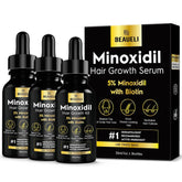Beaueli Minoxidil 5% sans parfum, flacon prêt à l'usage pour cheveux plus denses.