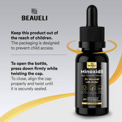 Beaueli Minoxidil, application goutte, favorise la stimulation du cuir chevelu.