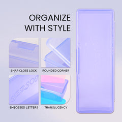 Boîte empilable violet pour un poste de travail propre et efficace