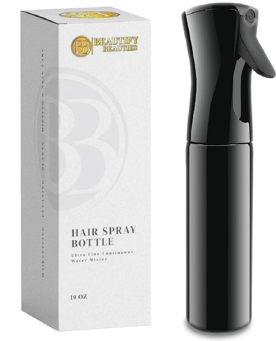 BeautifyBeauties Bouteille Vaporisateur – brume continue pour un coiffage précis.