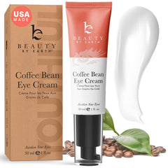 Beauty by Earth Creme Yeux Caféine pot démontre un soin dégonflant pour poches et cernes.
