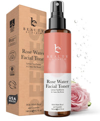 Beauty by Earth brume visage à l'eau de rose, hydratante pour peaux sensibles.