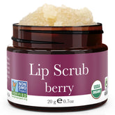 Beauty by Earth gommage-levres-framboise sur emballage, soin nourrissant potentiel.