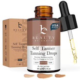 Beauty by Earth gouttes autobronzantes visage moyen flacon, teint progressif et naturel.
