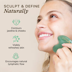 Beauty by Earth guasha visage massage détend les muscles du visage.