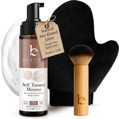 Beauty by Earth Kit autobronzante prêt pour une préparation facile et uniforme