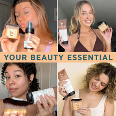 Beauty by Earth - poignée en bambou et brosse kabuki durable.