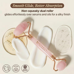 Beauty by Earth Rouleau visage quartz rose favorise drainage lymphatique et détente