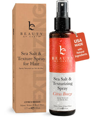 Beauty by Earth Sea Salt Spray bottle front for beachy texture