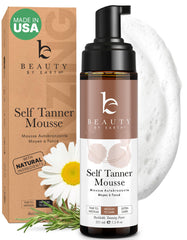 Beauty by Earth Self Tanner Mousse : bouteille prête à l’emploi pour une application facile.