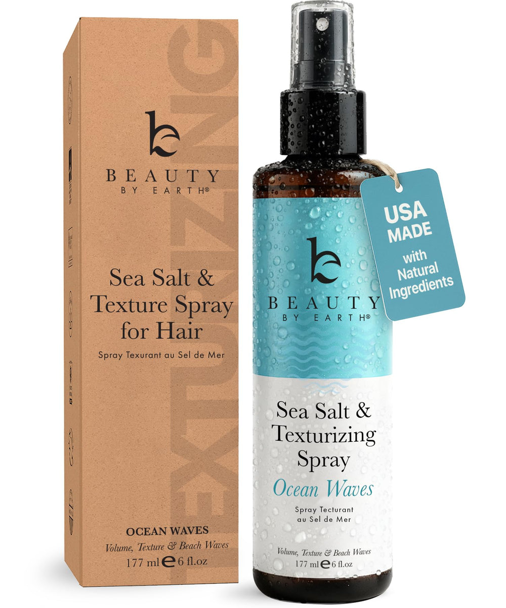 Beauty by Earth - spray sel mer bouteille pour textures légères et volume naturel.