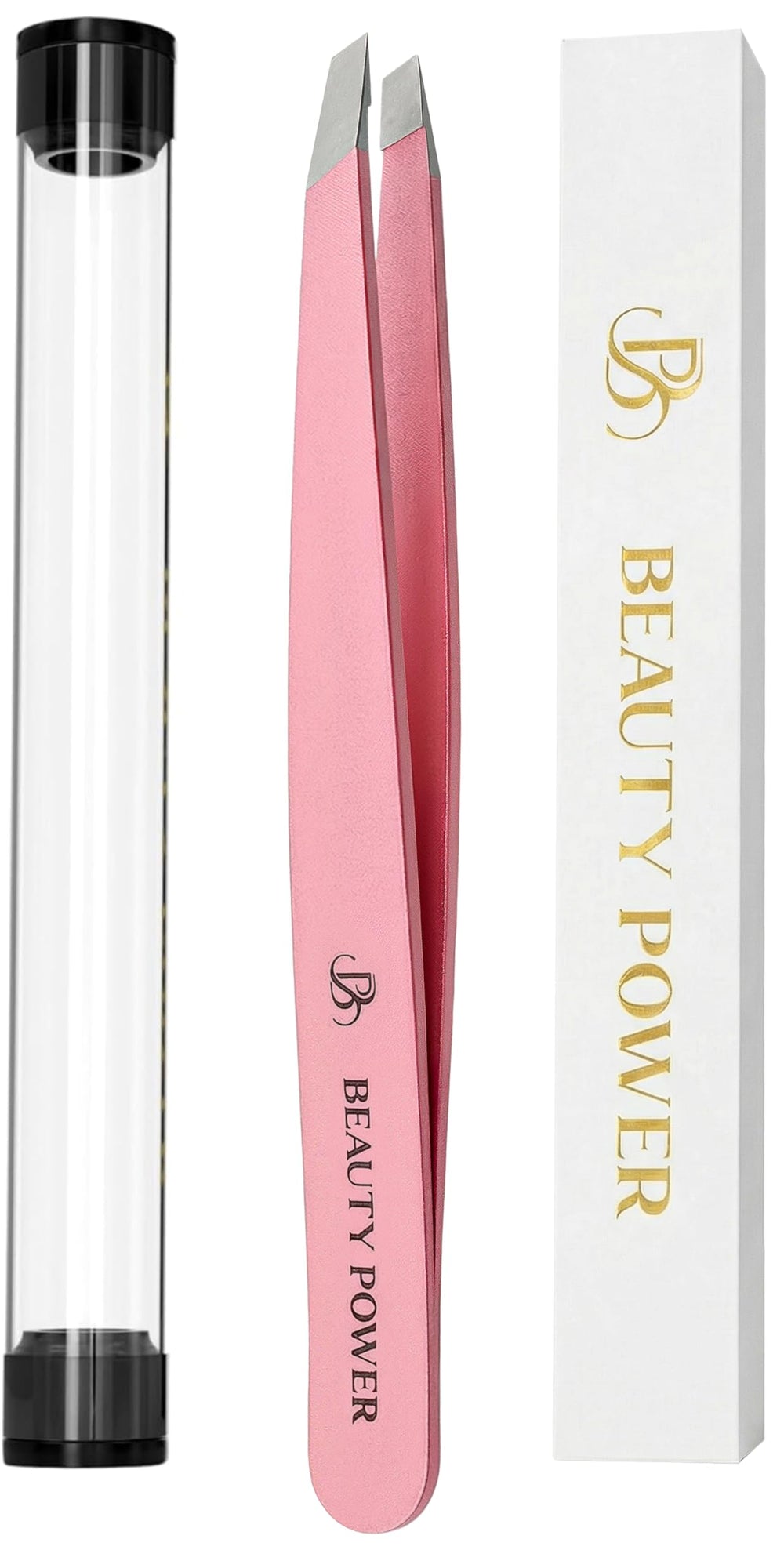 Beauty Power pinces à pointe inclinée pour un traçage précis des sourcils.