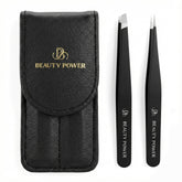 Beauty Power Tweezers avec lames inclinées pour précision des sourcils.