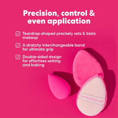 Beautyblender Pocket Puff – côté daim taupe pour estomper le maquillage