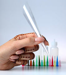 Cône applicateur cellophane BEAUTYMEHNDI STORE pour remplissage propre et précis.