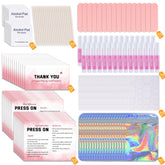 Kit-outils Bebbtiy pour ongles presse-affaire dans une pochette rose pailletée prête à l'emploi.