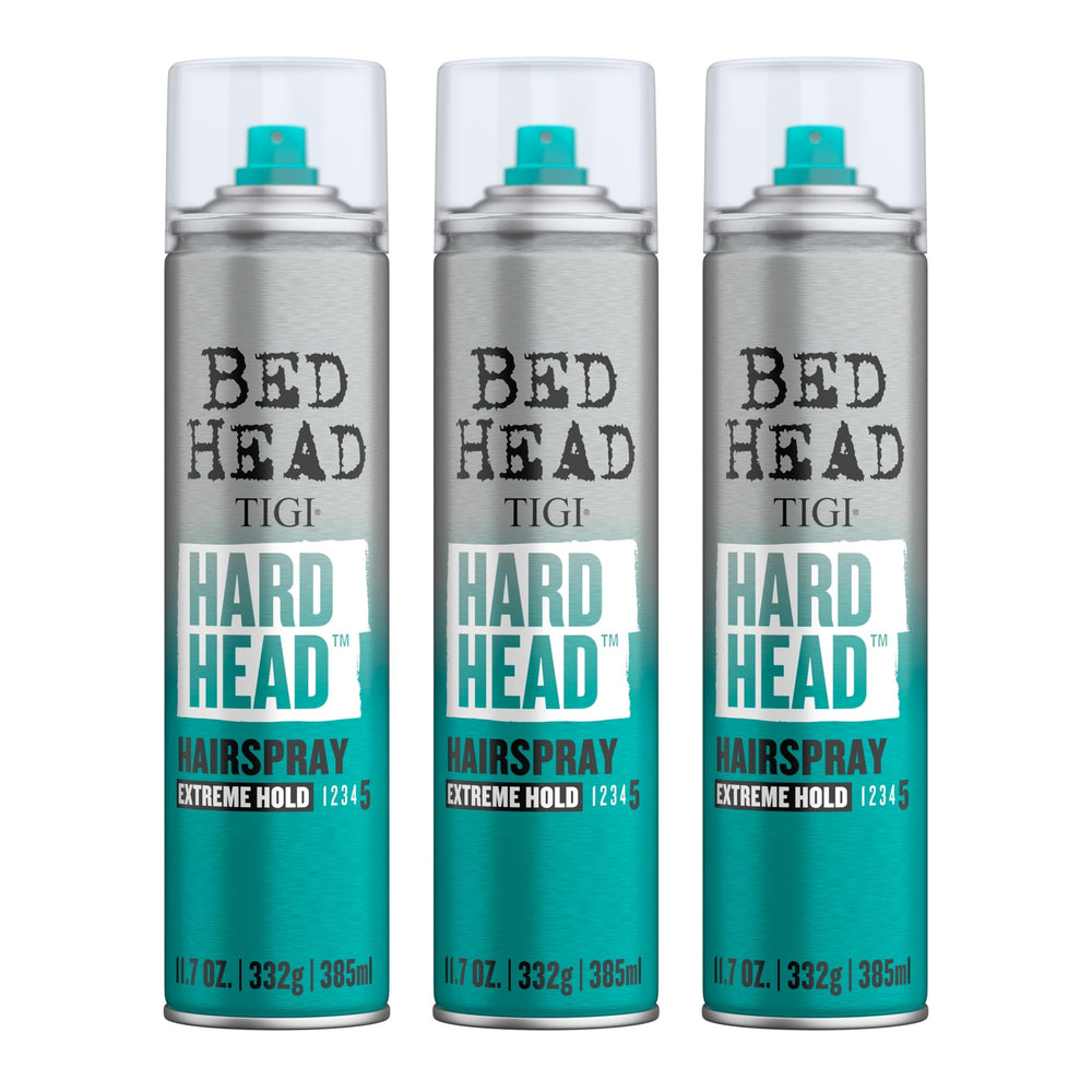 Bed Head Hard Head Spray offre une tenue extrême pour cheveux en place toute la journée.
