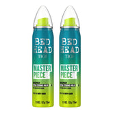 Bed Head Masterpiece flacon-vaporisateur, coiffure durable et brillante décrite.