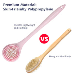 BEDELITE brosse-douche avec poignee-antiderapante assure une prise sûre sous la douche.