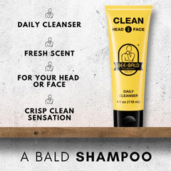 Bee Bald CLEAN: massage visage pour une sensation rafraîchissante après application.