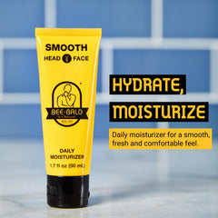 Bee Bald crème visage texture légère sur peau, sensation fraîche et confortable.