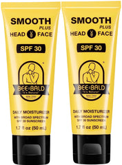 Bee Bald Smooth Plus, bouteille SPF30, protection solaire quotidienne pour tête et visage.