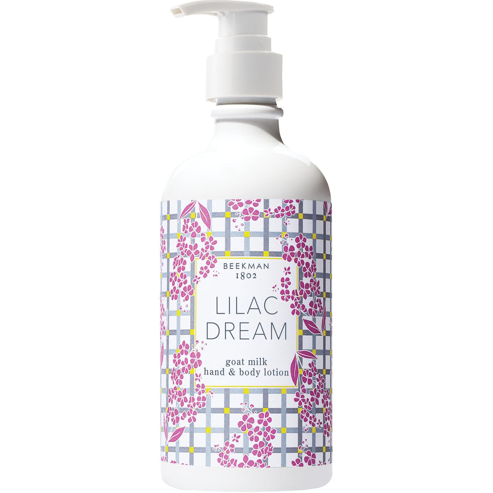Beekman 1802 Crème Corps Lilac Dream: flacon pompe pour une application facile.
