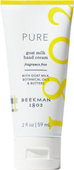 Beekman 1802 Crème mains lait chèvre pur – emballage pratique et hydratation douce.