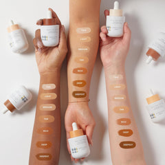 Beekman 1802 Milk Tint Primer appliqué sur le visage, prêt pour le maquillage