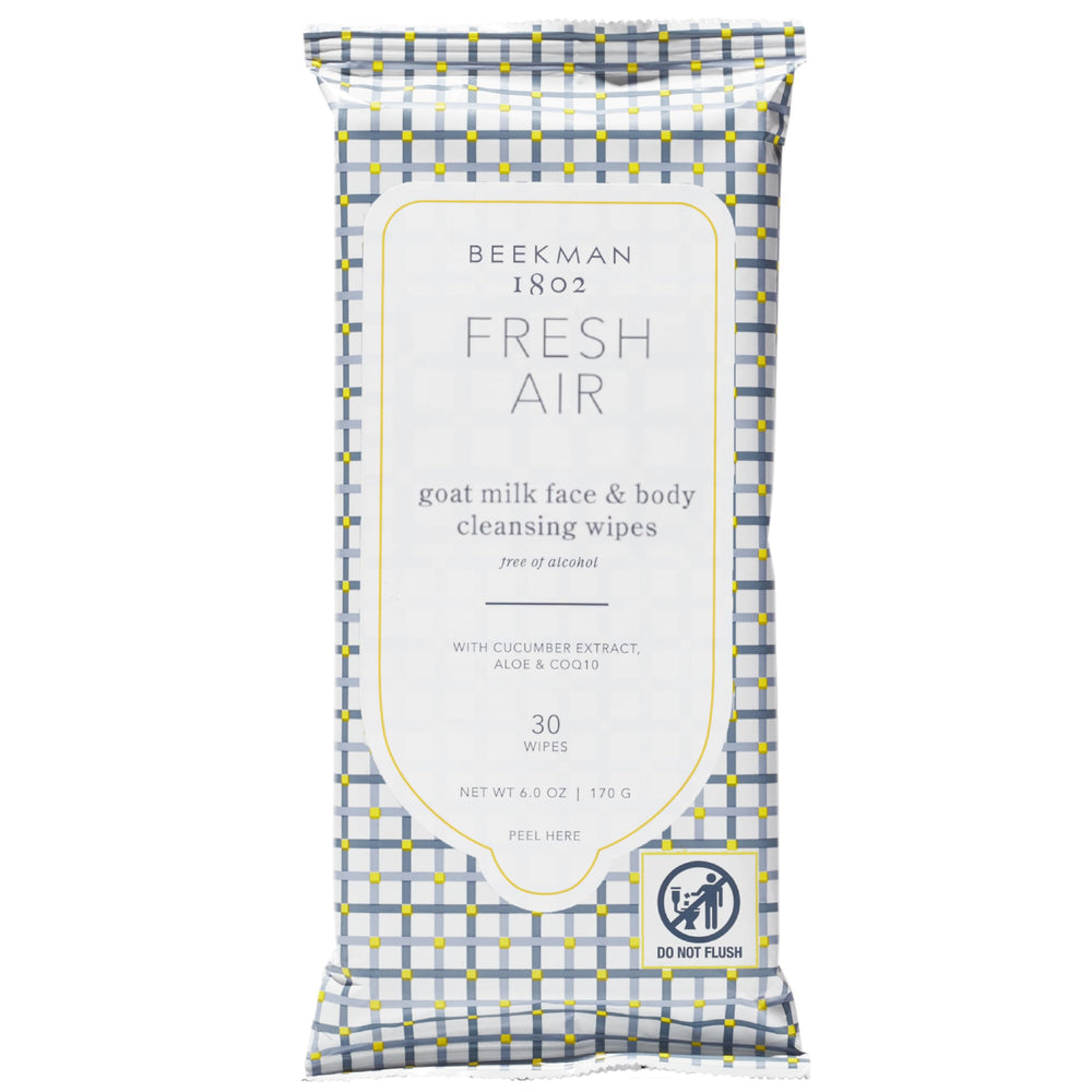 Beekman 1802 lingettes visage et corps air frais pour nettoyage sans eau