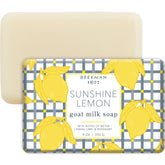 Beekman 1802 Sunshine Lemon Goat Milk Bar reveals bright scent for nourishing, gentle cleansing.