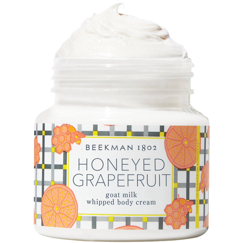 Beekman 1802 Crème Mousse Corps Pamplemousse Miel – flacon hydratant et parfumé.
