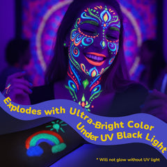 Beesjuy couleurs néon UV brillent sous lumière noire pour des effets éblouissants.
