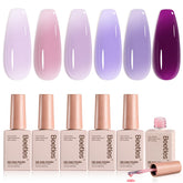 Beetles Amethyst Realm Jelly ensemble vernis violet translucide pour dégradé doux