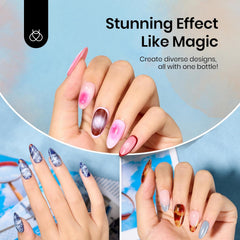 Beetles Blooming Gel Polish: aquarelle florale pour un nail art fluide.