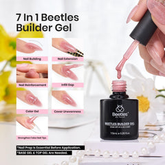 Beetles Builder Gel bouteilles couleur pailletées pour ongles scintillants