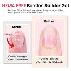Beetles Builder Gel HEMA-Free – extensions-ongles pour longueur personnalisée.