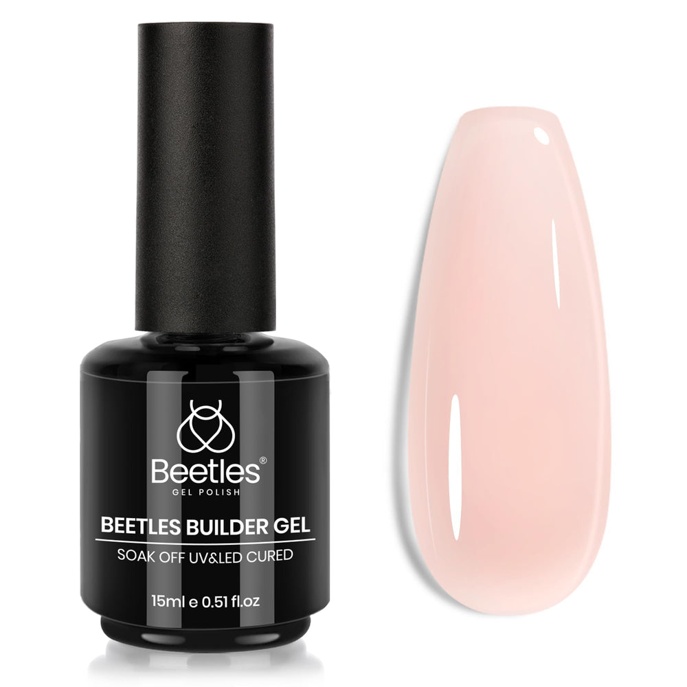 Beetles Builder Gel – ombre nude, finition naturelle et durable pour ongles.