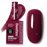 Beetles Burgundy Red Gel Polish flacon – couleur riche et durable pour manucure élégante.