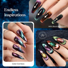 Beetles Gel Polish effet chat-yeux avec aimant pour motifs personnalisés.