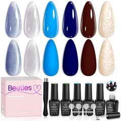 Beetles Metamorphose oeil-de-chat: bouteille bleu-brun-perle pour un effet glamour.