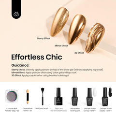 Beetles couche-superieure-brillante: finition durable et miroir sur les ongles.