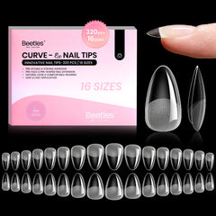 Beetles Curve-EX embouts almond court : finition naturelle et adhérence durable.