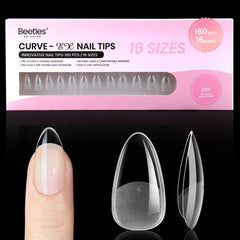 Beetles Curve-EX: ongles en amande courts pour extensions durables.
