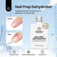Beetles déshydratant ongles : prépare la surface pour une meilleure adhérence.