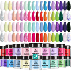 Beetles Dip Powder Nail Kit: 36 couleurs pour une manucure durable.