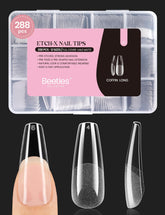 Beetles embouts d’ongles forme cercueil longue pour extensions propres et durables