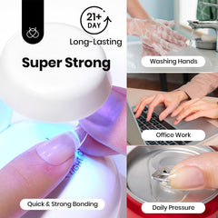 Beetles Colle Gel Ongles, utilisations multiples pour ongles prêt-à-porter et extensions.