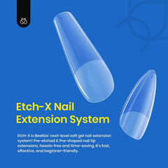 Beetles extensions d’ongles gel, forme moyenne pretaillees pour pose rapide.
