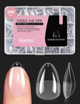 Beetles conseils d'ongles amande extra-courts – ensemble rapide et propre.